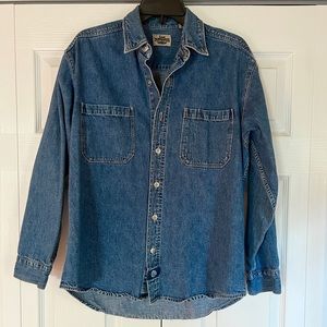 LEE Dungarees denim shirt long sleeve women small